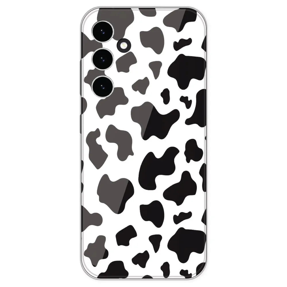 Cow Print - Clear Printed Silicone Case For Samsung Galaxy S23 FE