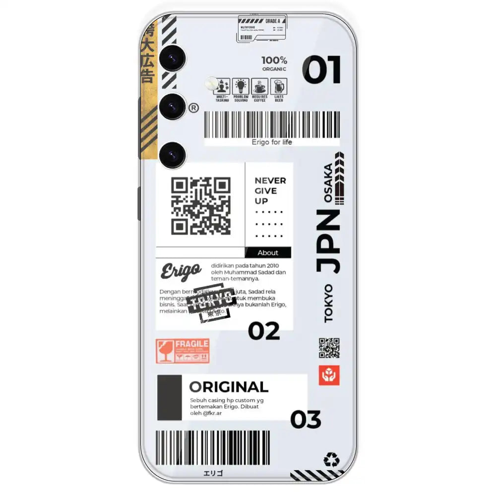 Barcode Labels - Printed Silicone Case For Samsung Galaxy S23 Plus