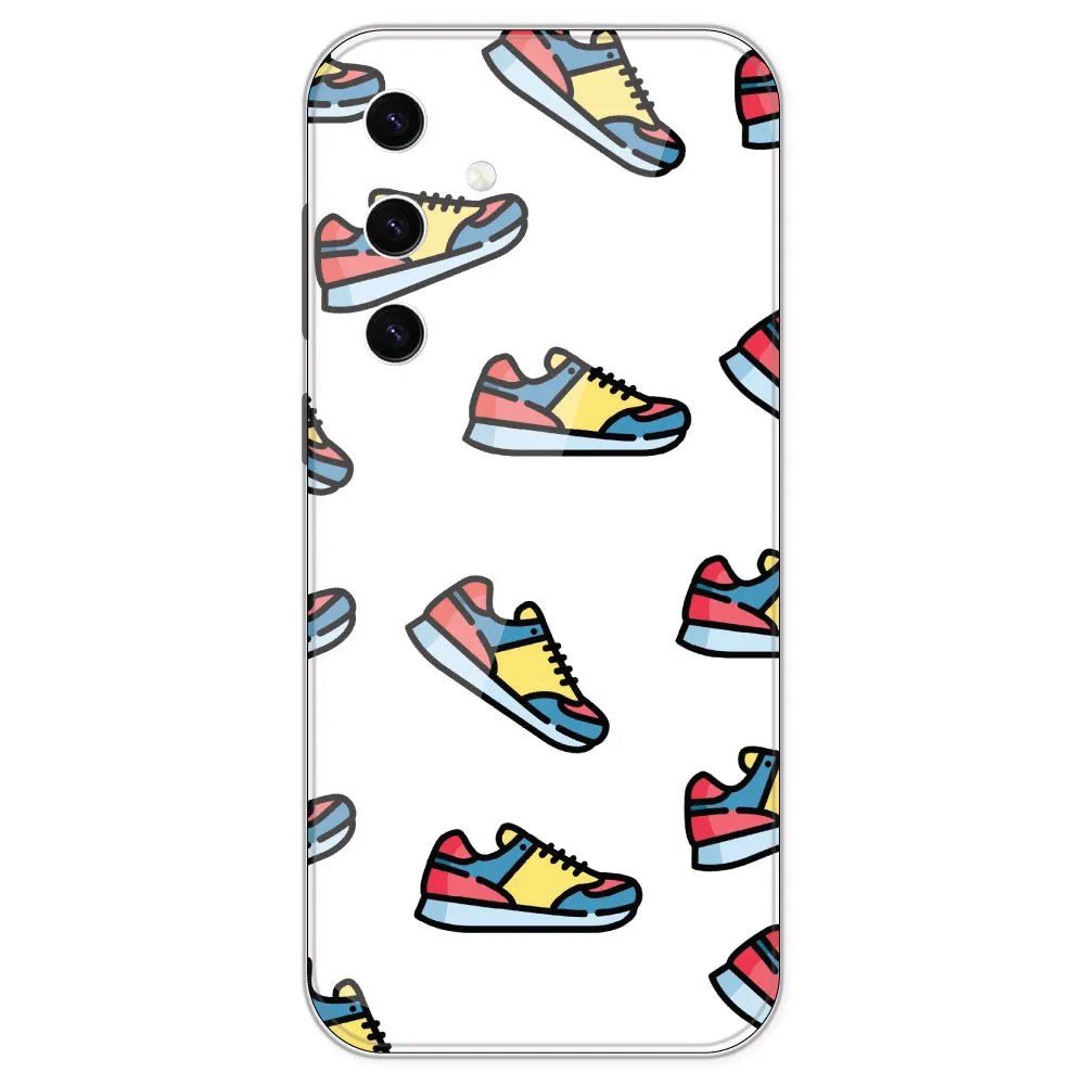 Sneakers - Clear Printed Silicone Case For Samsung Galaxy S23 Plus