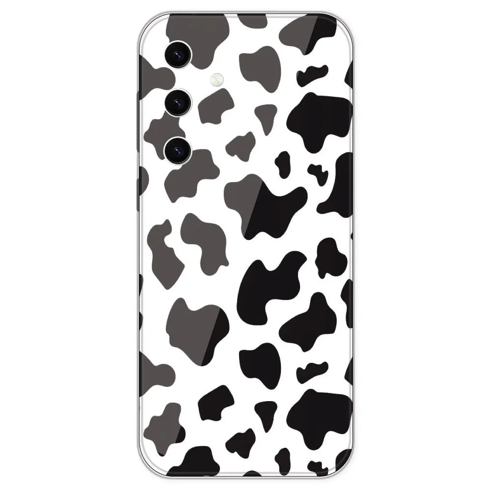 Cow Print - Clear Printed Silicone Case For Samsung Galaxy S23 Plus