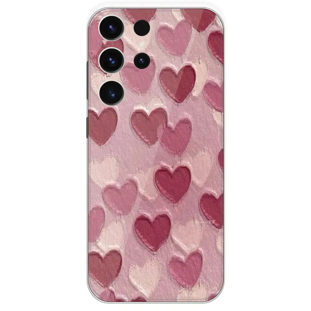 Pastel Hearts Love - Printed Silicone Case For Samsung Galaxy S23 Ultra