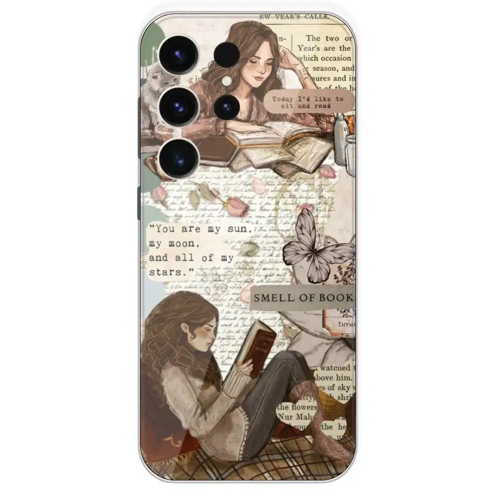 Book Collage - Printed Silicone Case For Samsung Galaxy S23 Ultra
