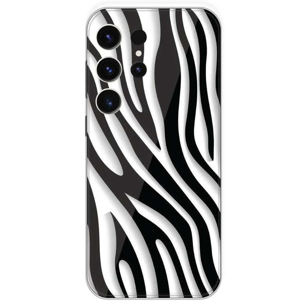 Zebra Print - Printed Silicone Case For Samsung Galaxy S23 Ultra