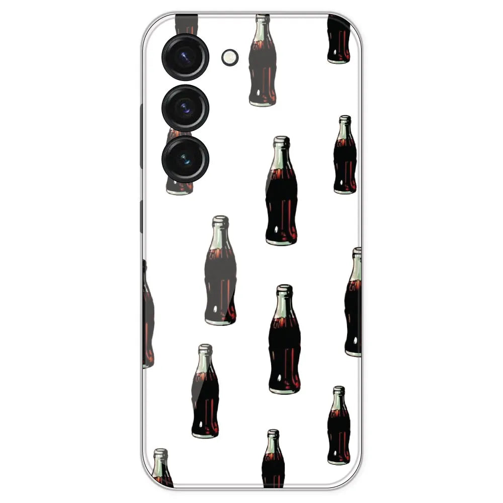 Soft Drink - Clear Printed Silicone Case For Samsung Galaxy S23