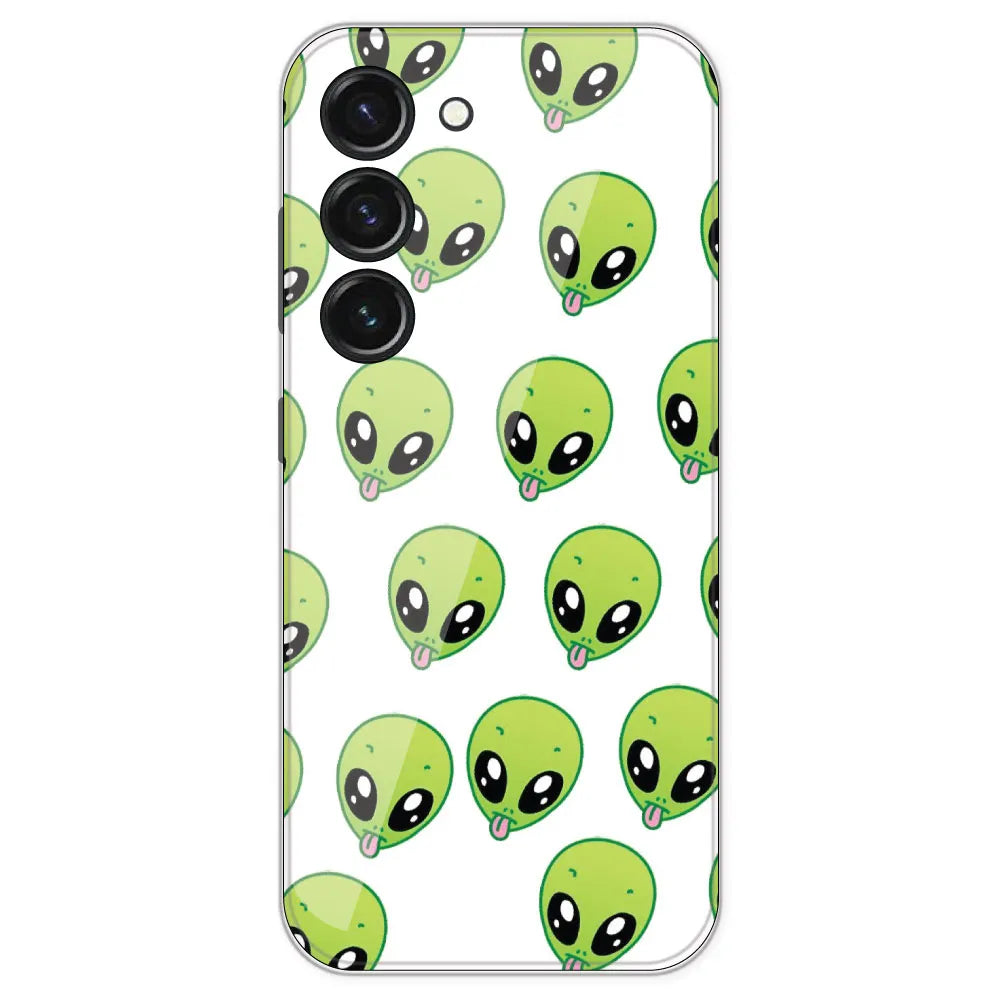 Alien - Clear Printed Silicone Case For Samsung Galaxy S23