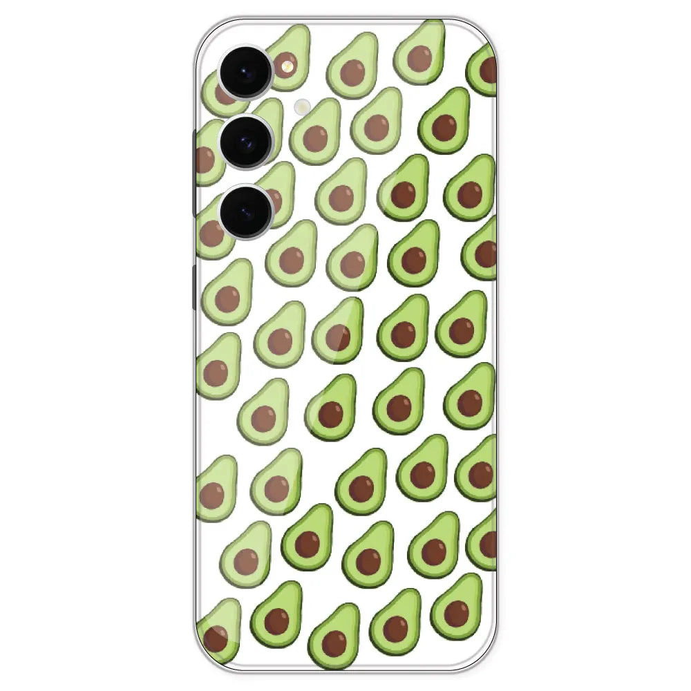 Avocado - Clear Printed Silicone Case For Samsung Galaxy S24 FE