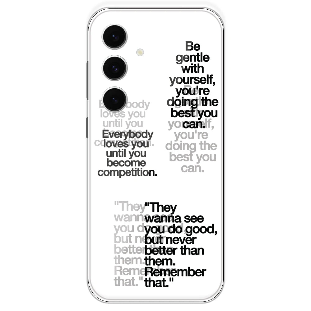 Motivational Quotes - Clear Printed Silicone Case For Samsung Galaxy S24 FE