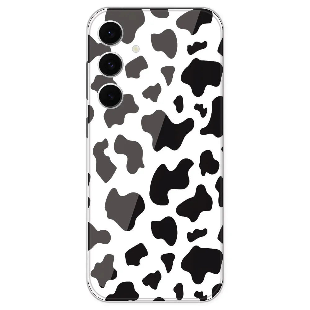 Cow Print - Clear Printed Silicone Case For Samsung Galaxy S24 FE