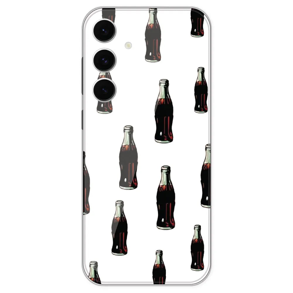 Soft Drink - Clear Printed Silicone Case For Samsung Galaxy S24 FE
