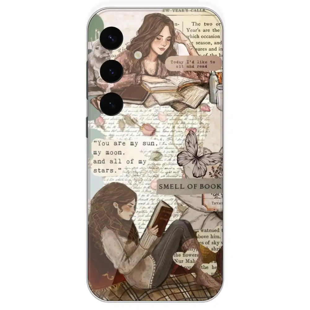 Book Collage - Printed Silicone Case For Samsung Galaxy S24 Plus