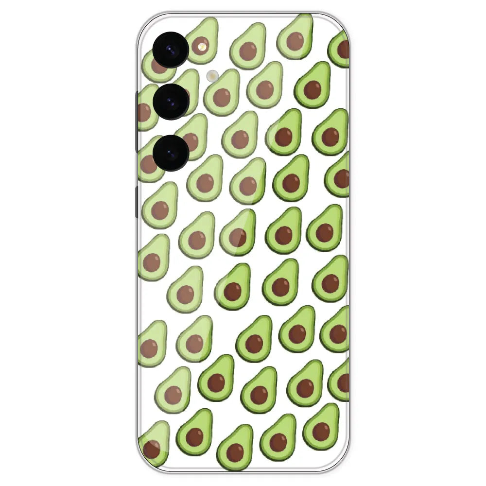 Avocado - Clear Printed Silicone Case For Samsung Galaxy S24 Plus