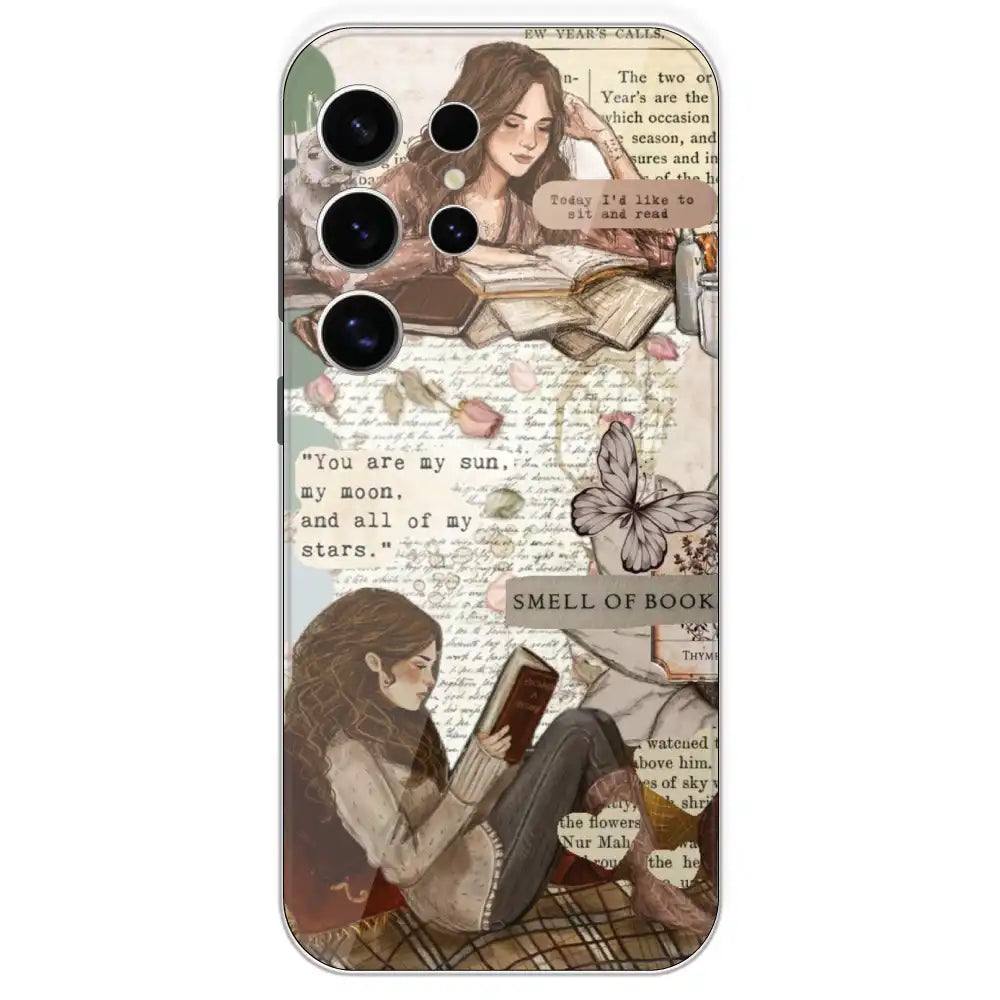 Book Collage - Printed Silicone Case For Samsung Galaxy S24 Ultra