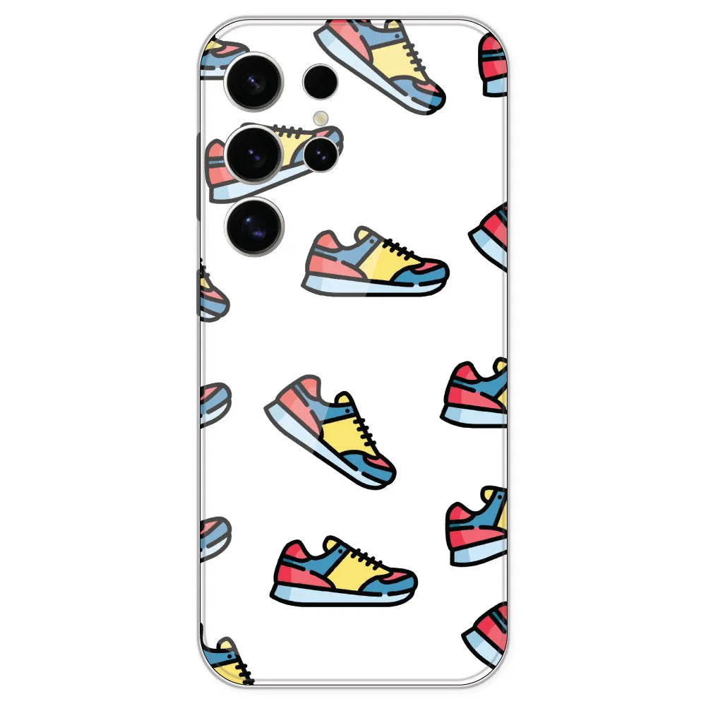 Sneakers - Clear Printed Silicone Case For Samsung Galaxy S24 Ultra