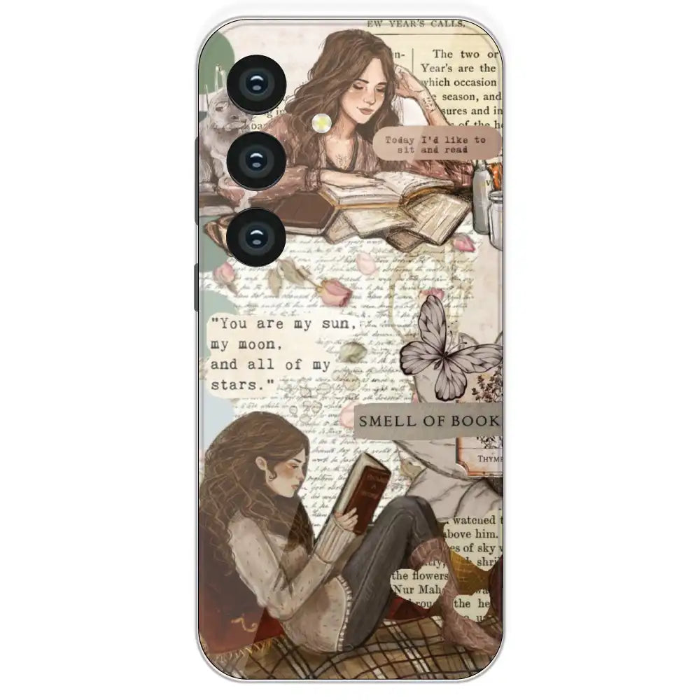 Book Collage - Printed Silicone Case For Samsung Galaxy S24