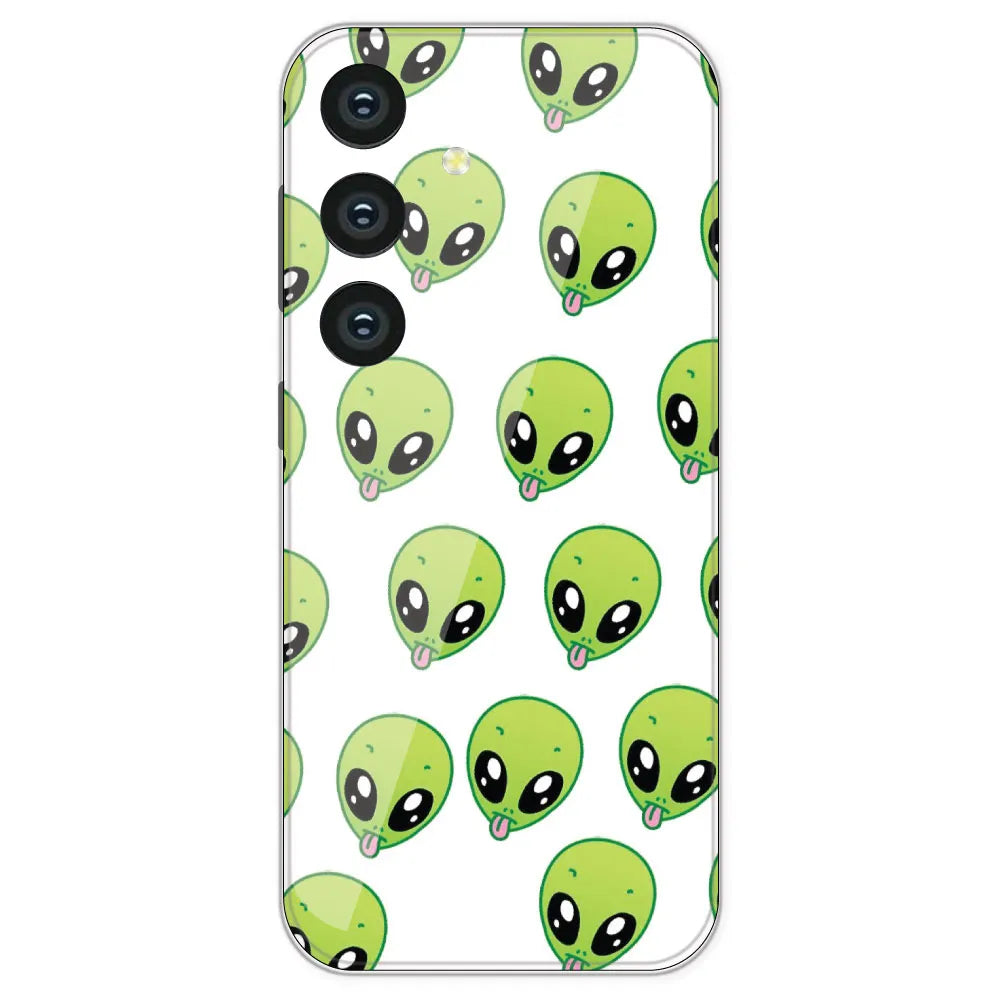 Alien - Clear Printed Silicone Case For Samsung Galaxy S24