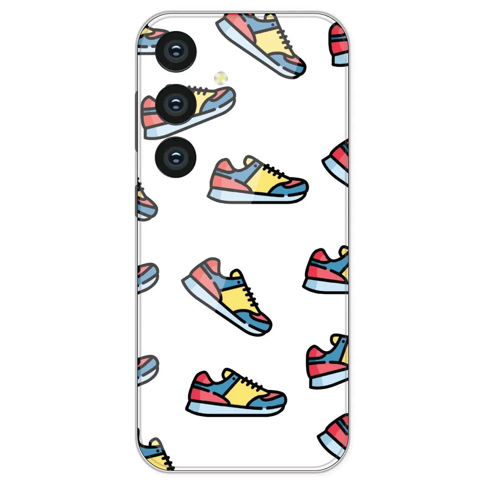 Sneakers - Clear Printed Silicone Case For Samsung Galaxy S24