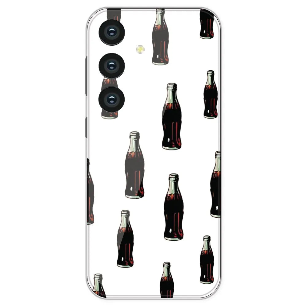 Soft Drink - Clear Printed Silicone Case For Samsung Galaxy S24