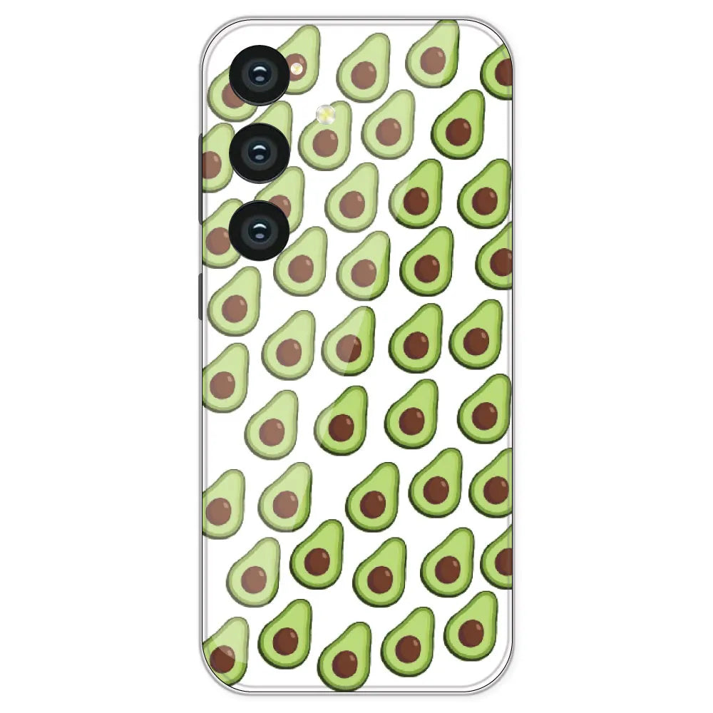 Avocado - Clear Printed Silicone Case For Samsung Galaxy S24