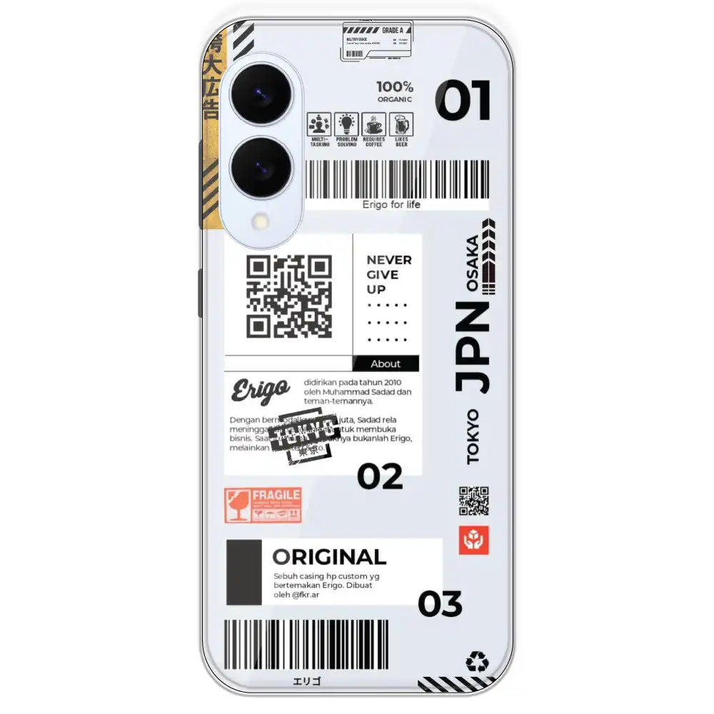 Barcode Labels - Printed Silicone Case For Samsung Galaxy S25 Edge