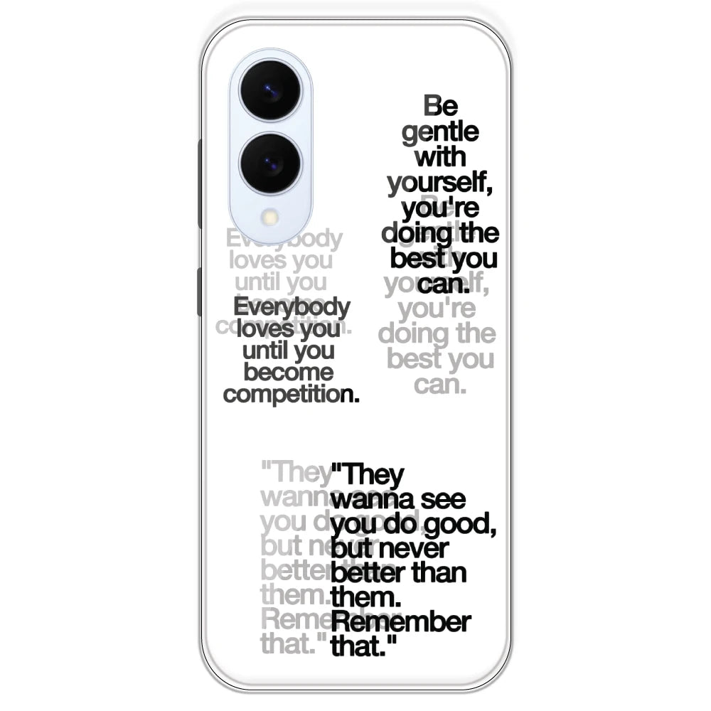 Motivational Quotes - Clear Printed Silicone Case For Samsung Galaxy S25 Edge