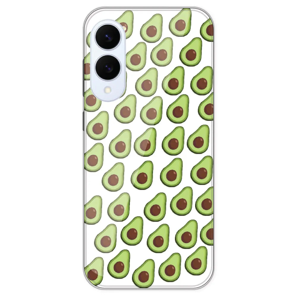 Avocado - Clear Printed Silicone Case For Samsung Galaxy S25 Edge