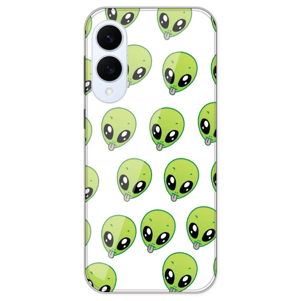 Alien - Clear Printed Silicone Case For Samsung Galaxy S25 Edge