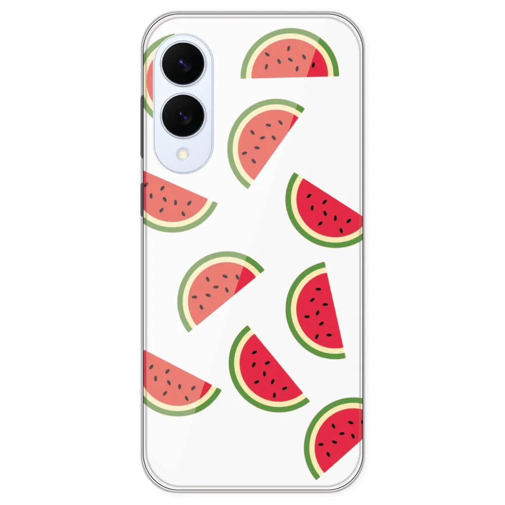 Watermelons - Clear Printed Silicone Case For Samsung Galaxy S25 Edge