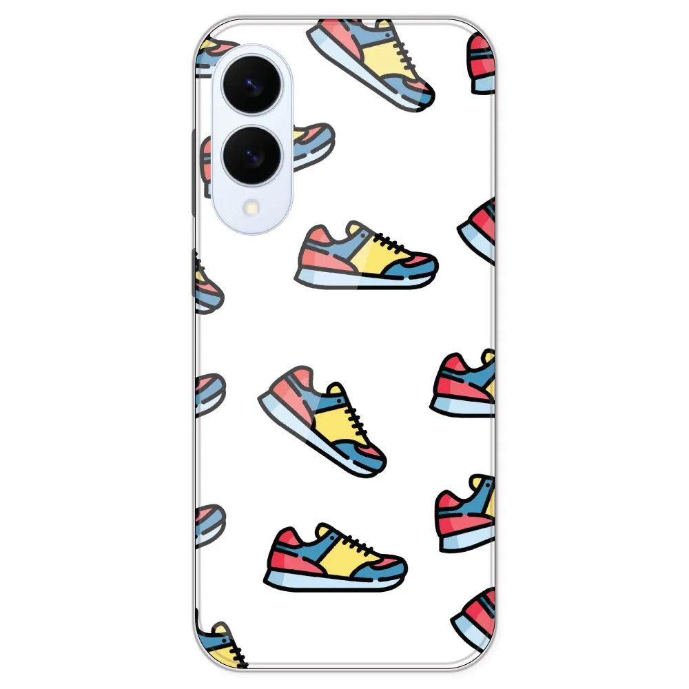 Sneakers - Clear Printed Silicone Case For Samsung Galaxy S25 Edge
