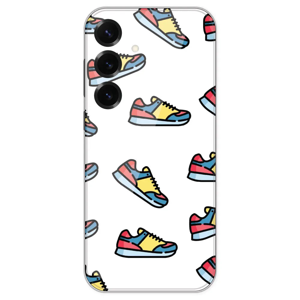 Sneakers - Clear Printed Silicone Case For Samsung Galaxy S25 Plus