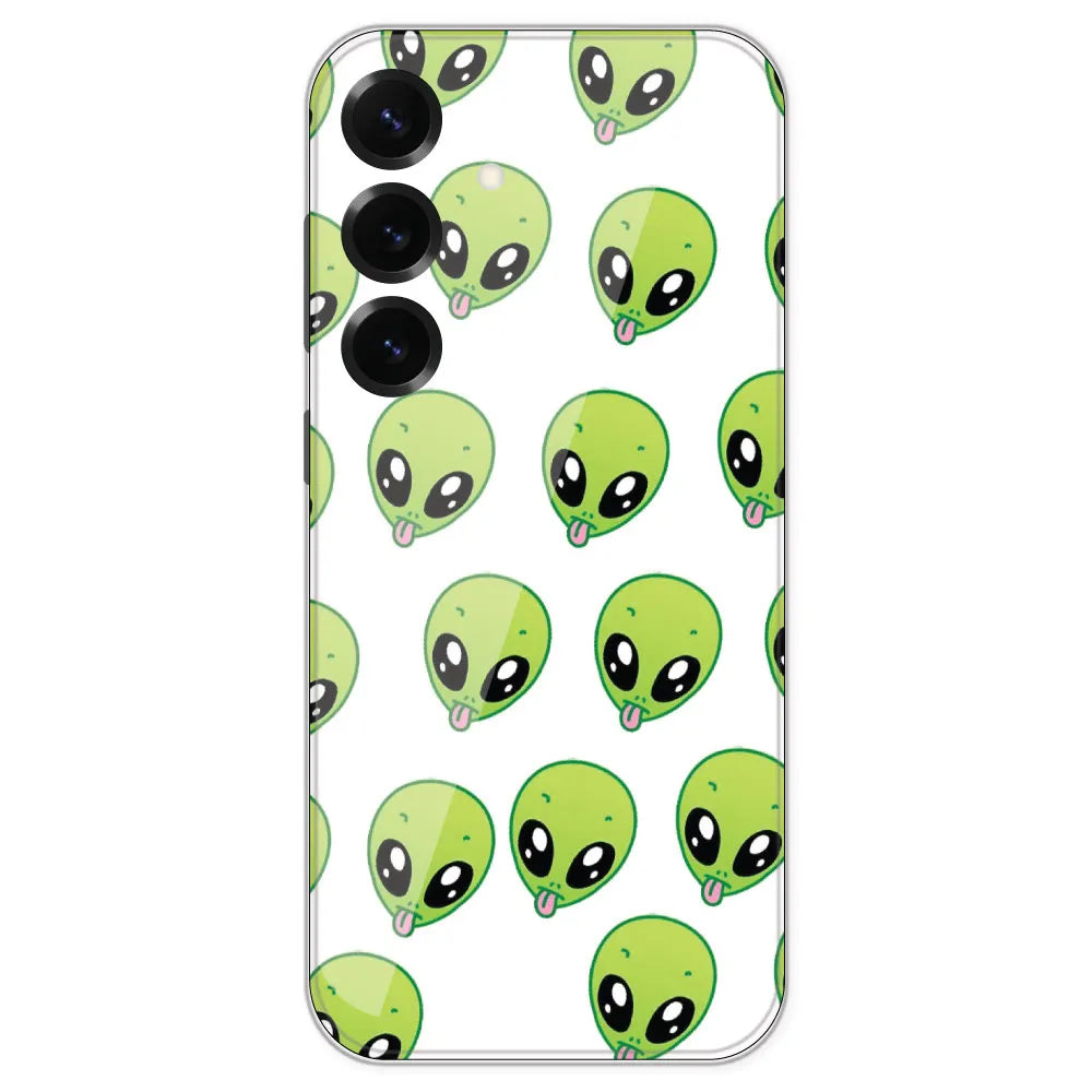 Alien - Clear Printed Silicone Case For Samsung Galaxy S25 Plus