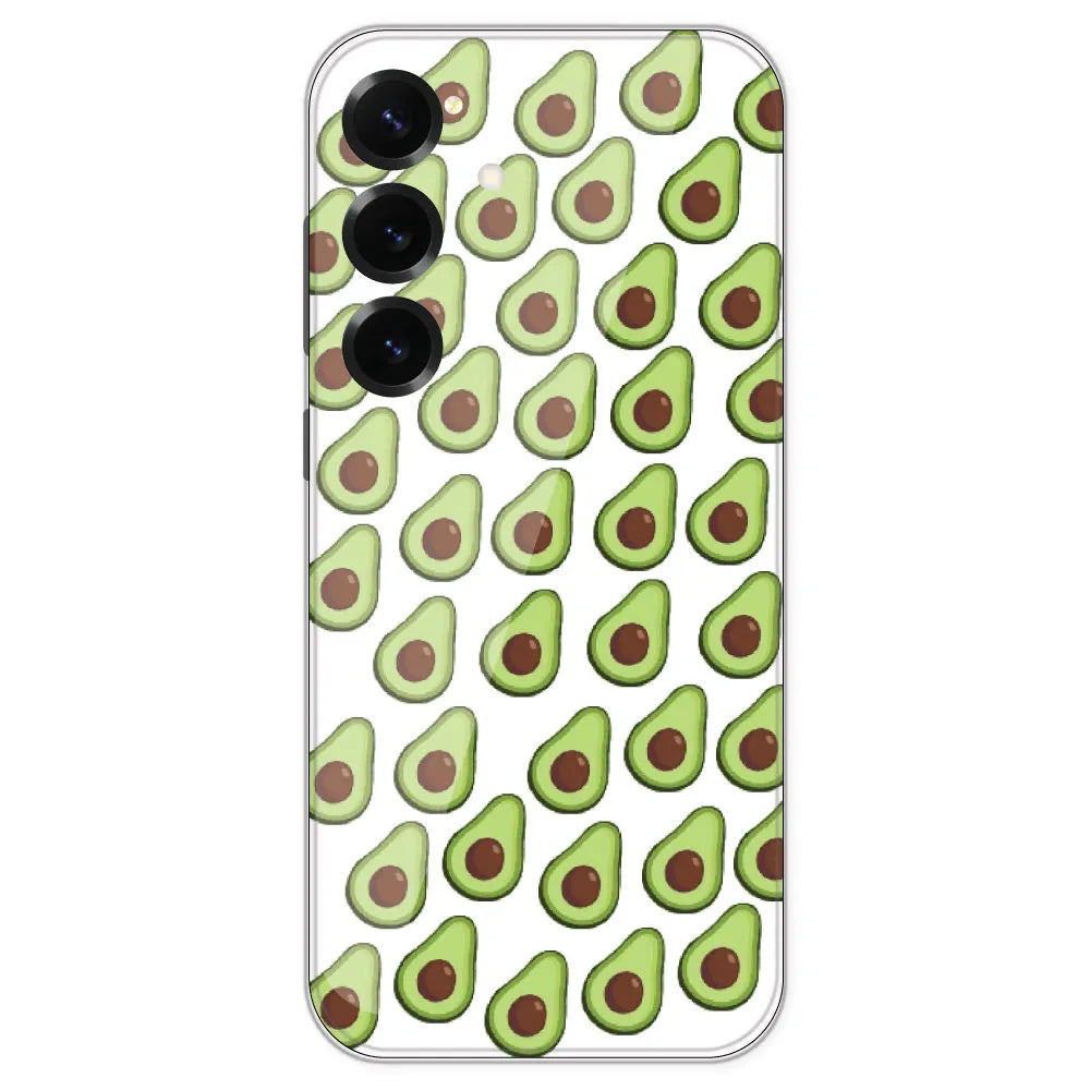 Avocado - Clear Printed Silicone Case For Samsung Galaxy S25 Plus