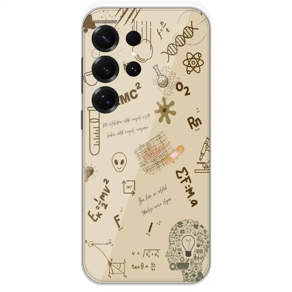 Physics Collage - Printed Silicone Case For Samsung Galaxy S25 Ultra