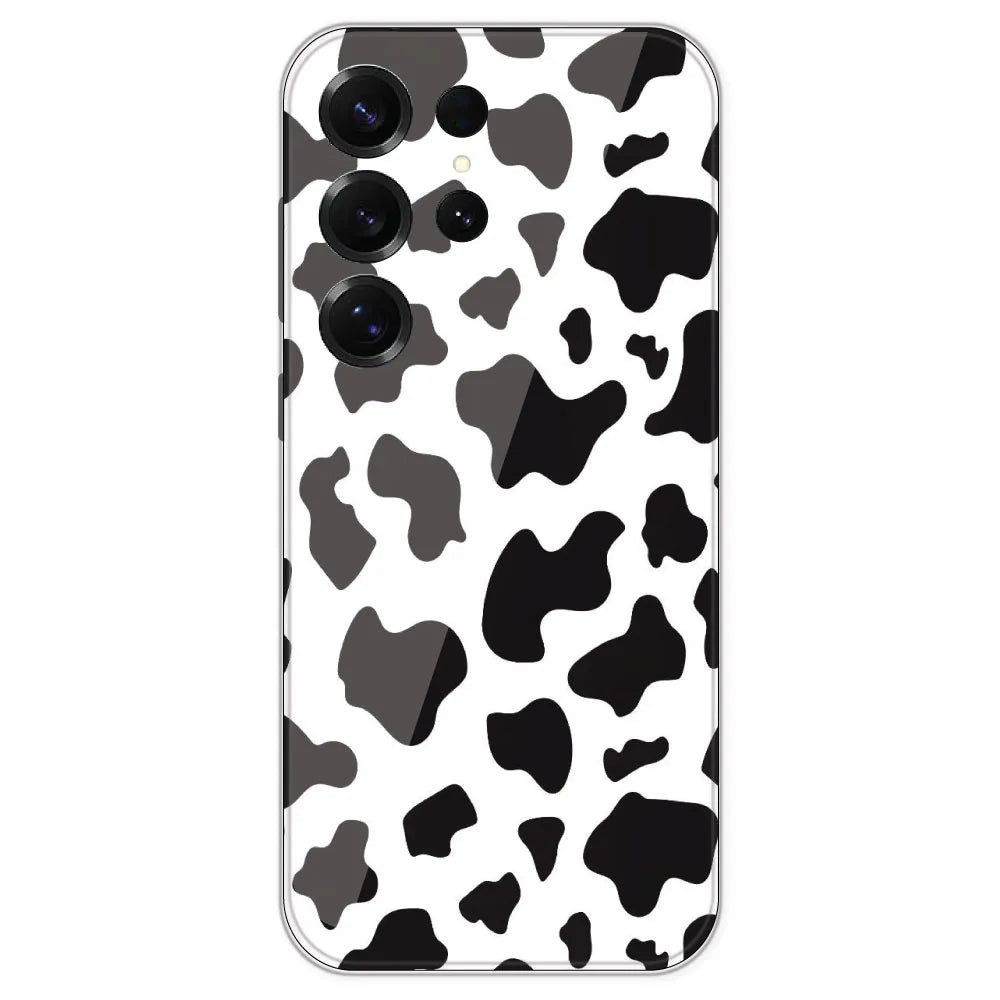 Cow Print - Clear Printed Silicone Case For Samsung Galaxy S25 Ultra