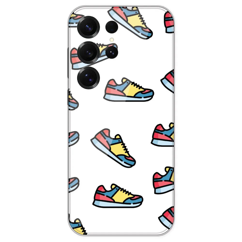 Sneakers - Clear Printed Silicone Case For Samsung Galaxy S25 Ultra
