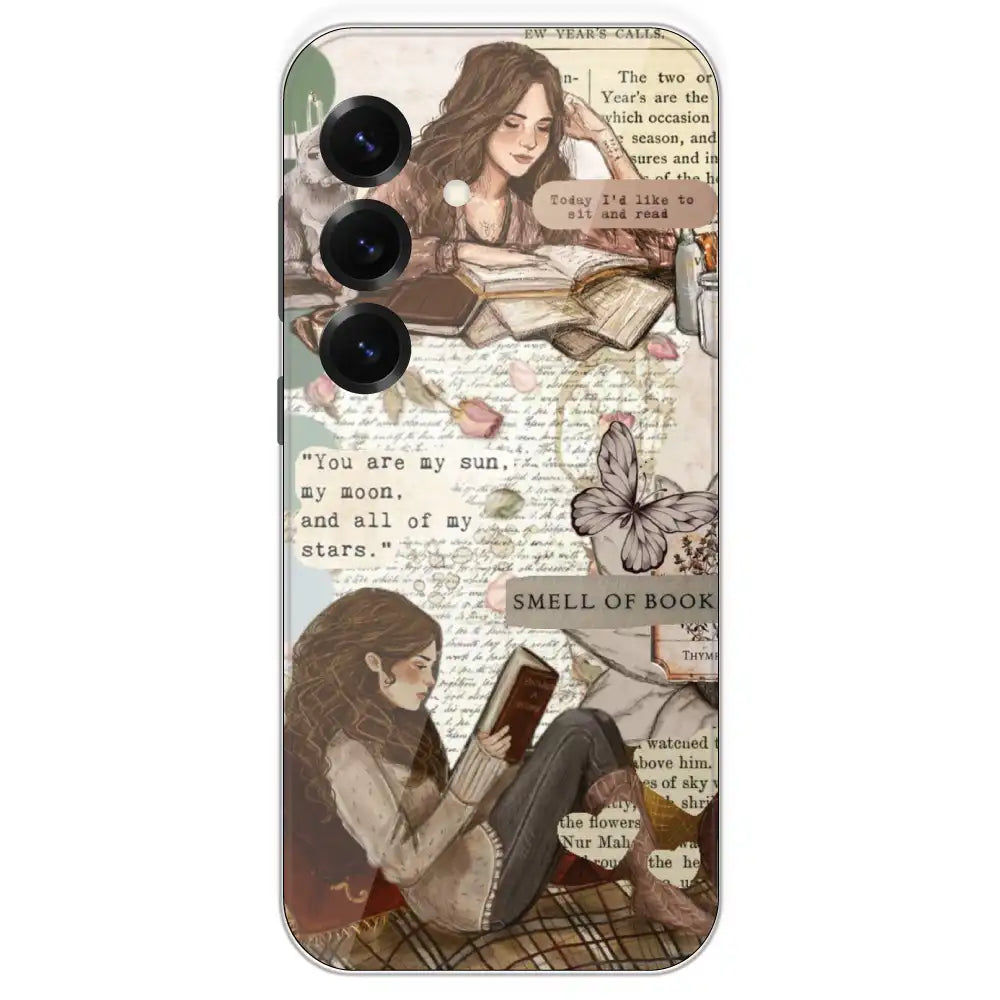 Book Collage - Printed Silicone Case For Samsung Galaxy S25