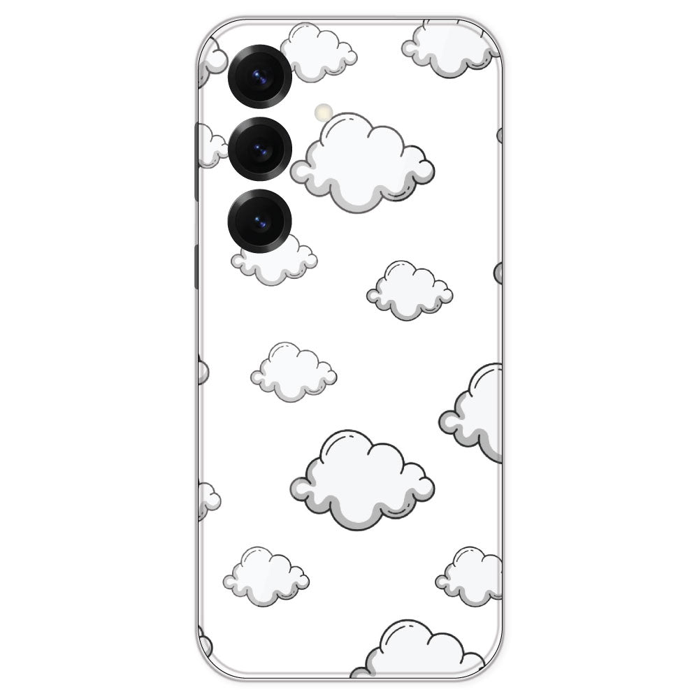 Clouds - Clear Printed Silicone Case For Samsung Galaxy S25