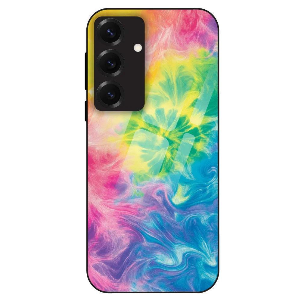Neon Fluid Dreams - Glass Case For Samsung Galaxy S25