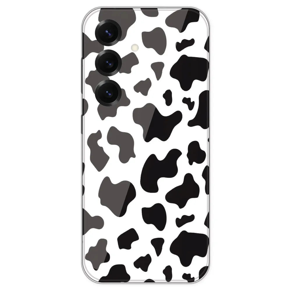 Cow Print - Clear Printed Silicone Case For Samsung Galaxy S25