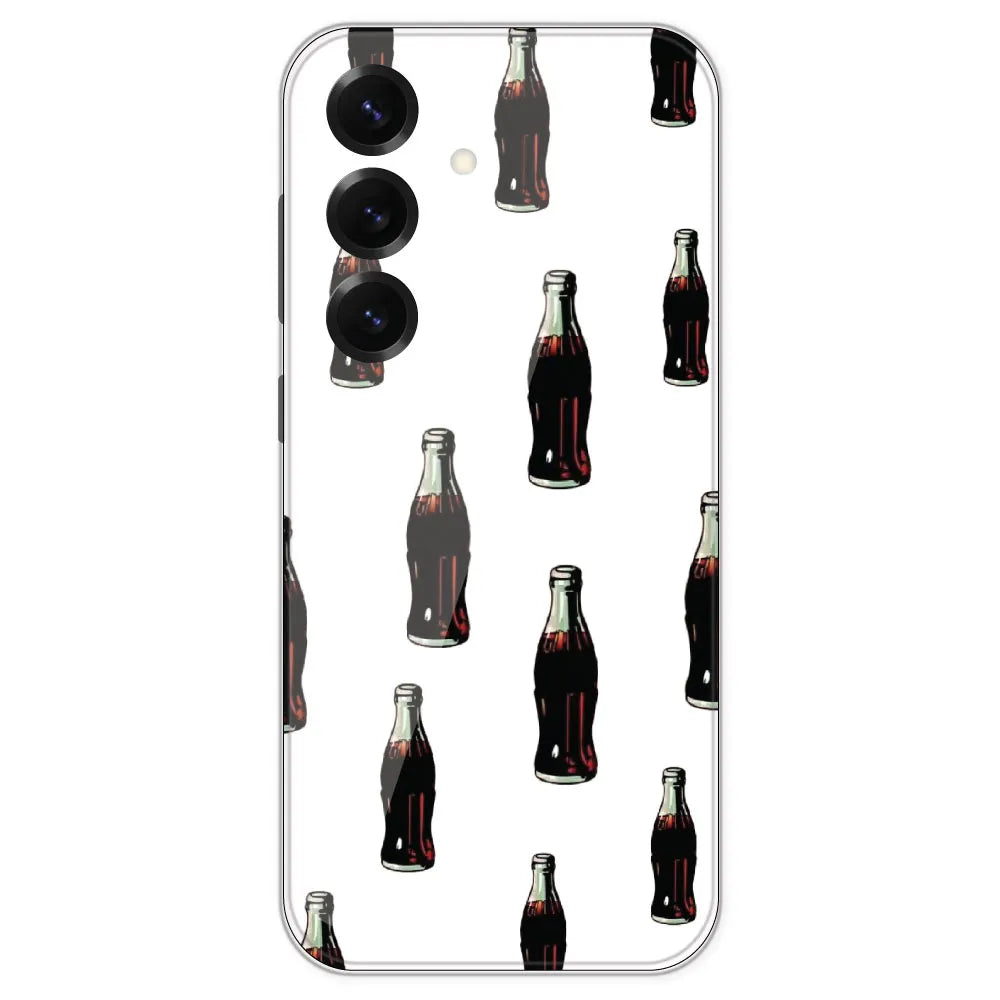 Soft Drink - Clear Printed Silicone Case For Samsung Galaxy S25