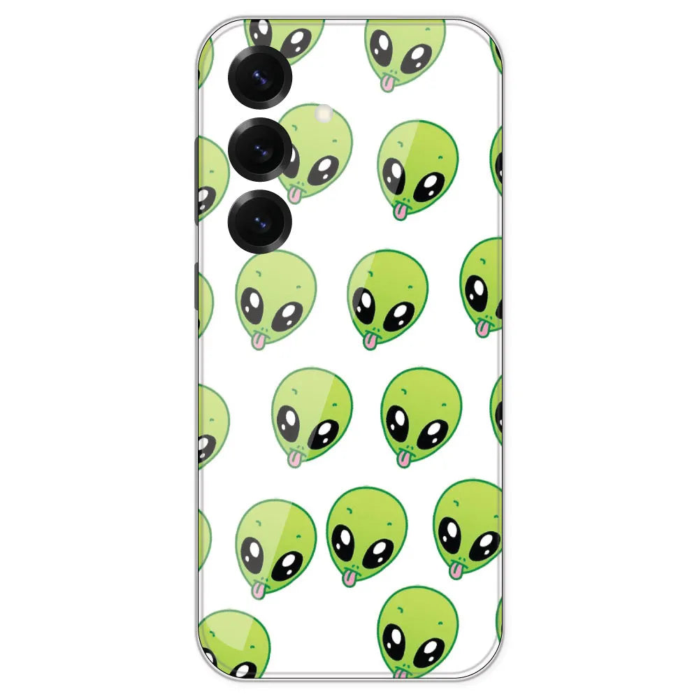 Alien - Clear Printed Silicone Case For Samsung Galaxy S25