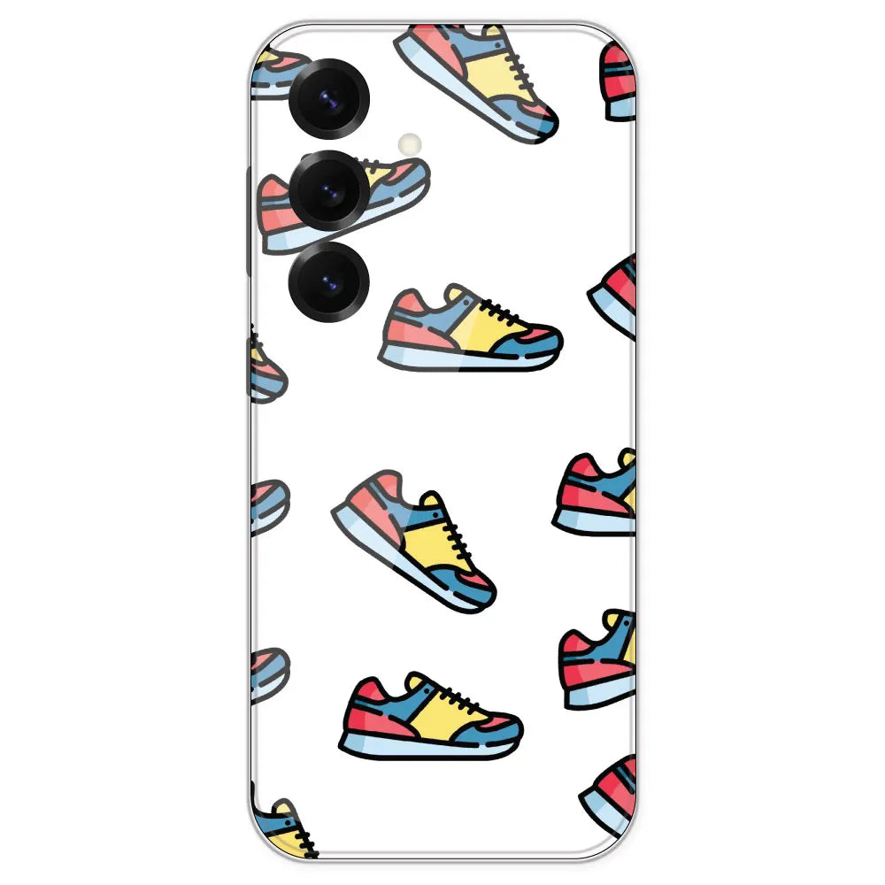Sneakers - Clear Printed Silicone Case For Samsung Galaxy S25