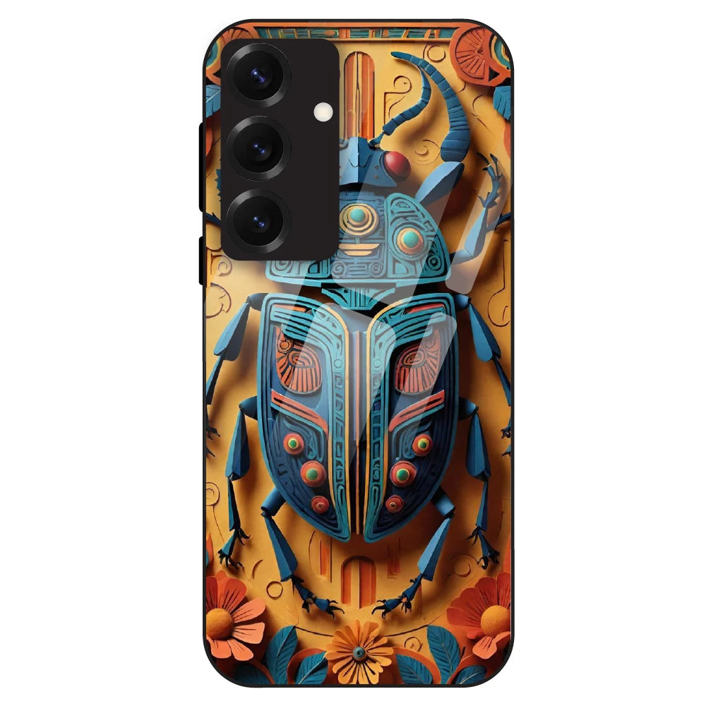 Royal Scarab Art - Glass Case For Samsung Galaxy S25