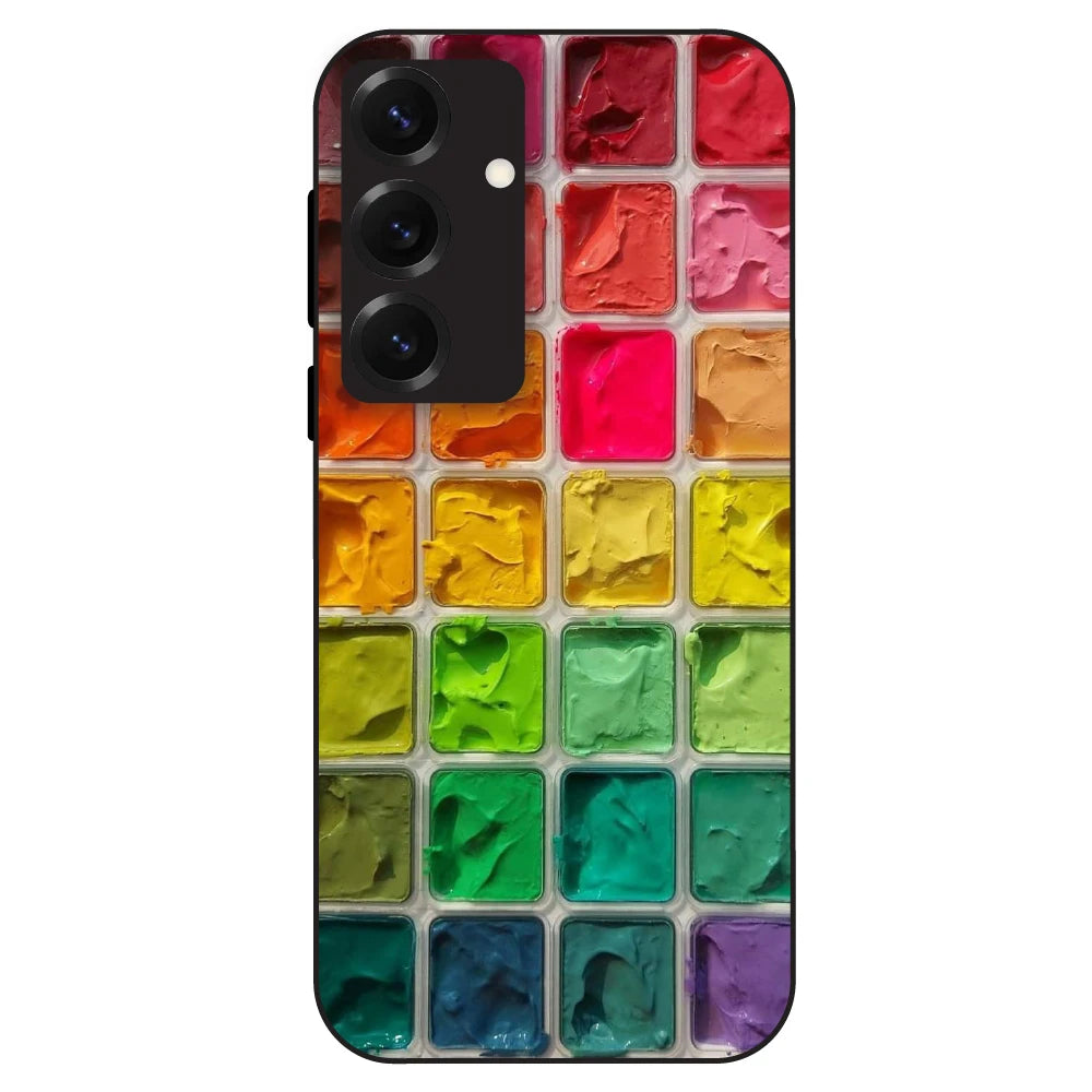 Color Palette Grid Aesthetic - Glass Case For Samsung Galaxy S25