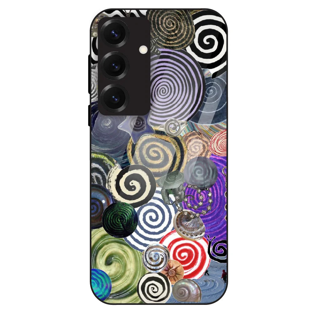 Abstract Spiral Vibe - Glass Case For Samsung Galaxy S25