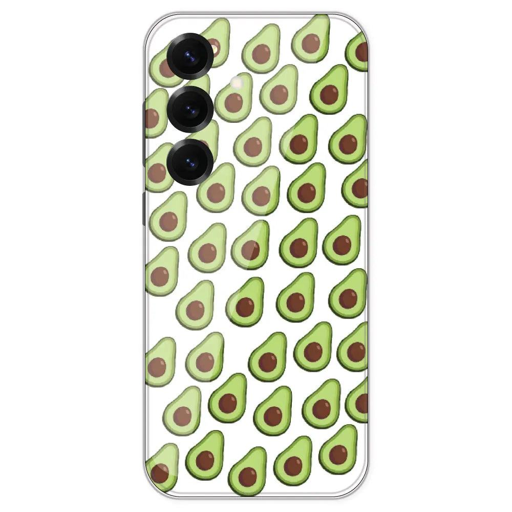 Avocado - Clear Printed Silicone Case For Samsung Galaxy S25