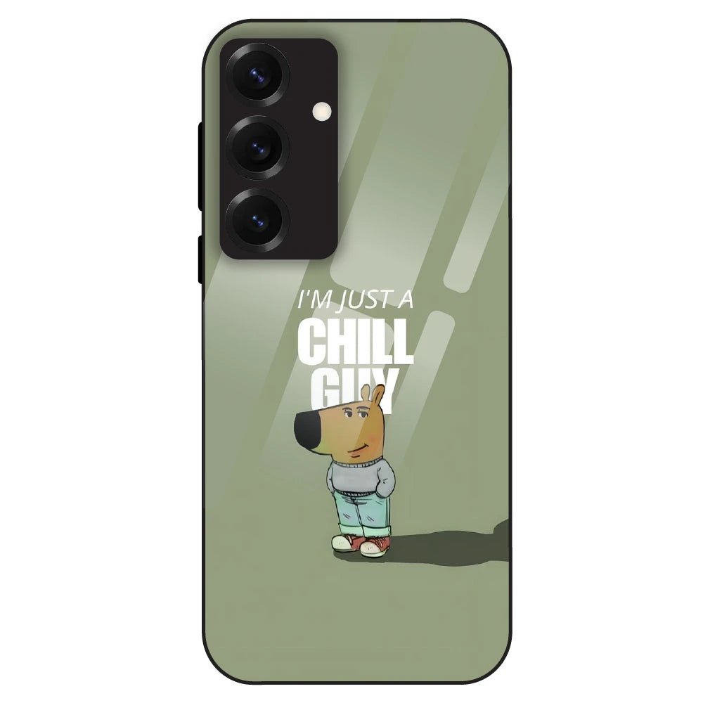 Chill Guy Minimal - Glass Case For Samsung Galaxy S25