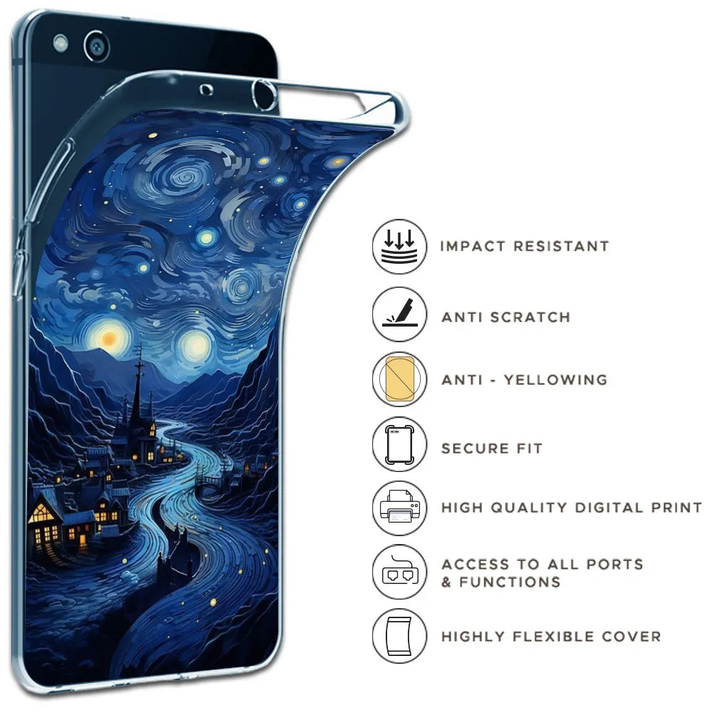 The Starry Night - Printed Silicone Case For Apple iPhone Infographic
