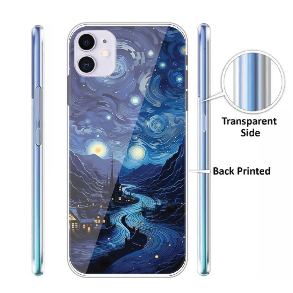 The Starry Night - Printed Silicone Case For Apple iPhone Infographic