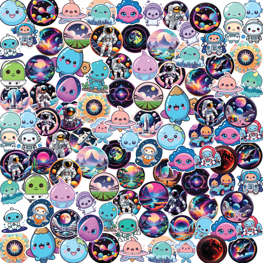 Space Sticker Bundle – 49 Waterproof Aesthetic Stickers