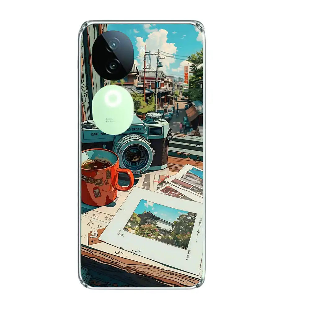 Vintage Camera - Printed Silicone Case For IQOO Infographic